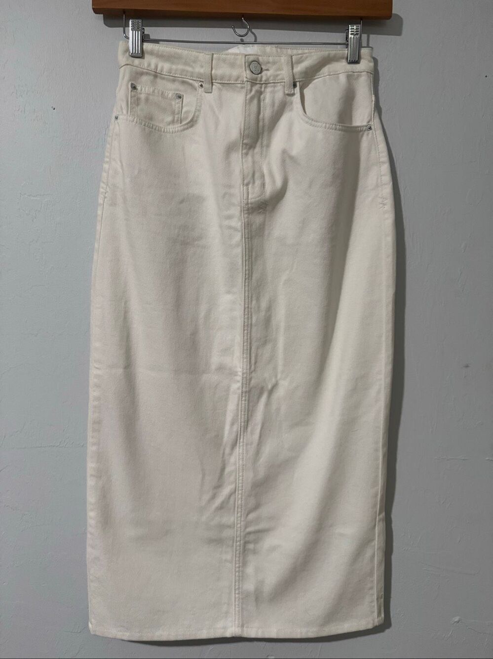 Ksubi maxi skirt cream white size 28